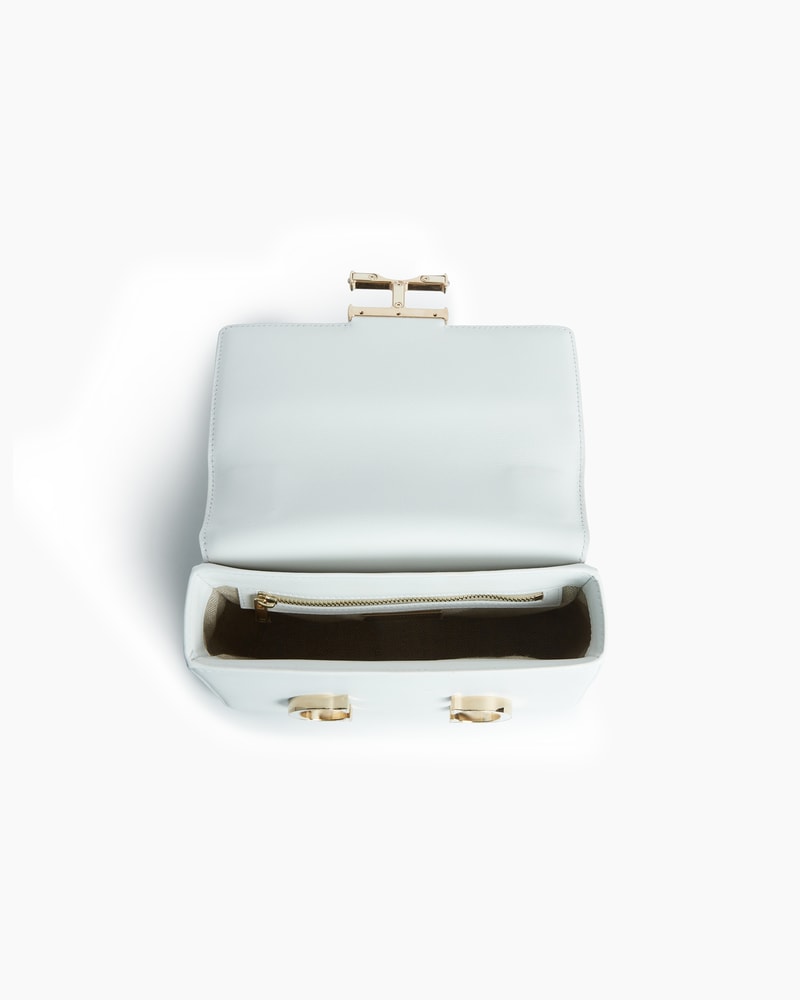 Initials Insignia Handbag with Leather Handle Accessories Carolina Herrera