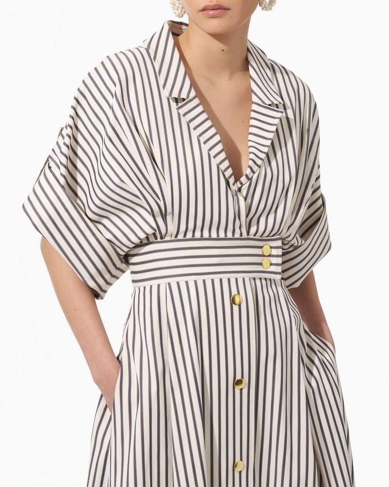 Striped blouse dress top