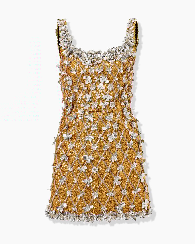 Sequin Paillette Mini Dress Ready To Wear Carolina Herrera