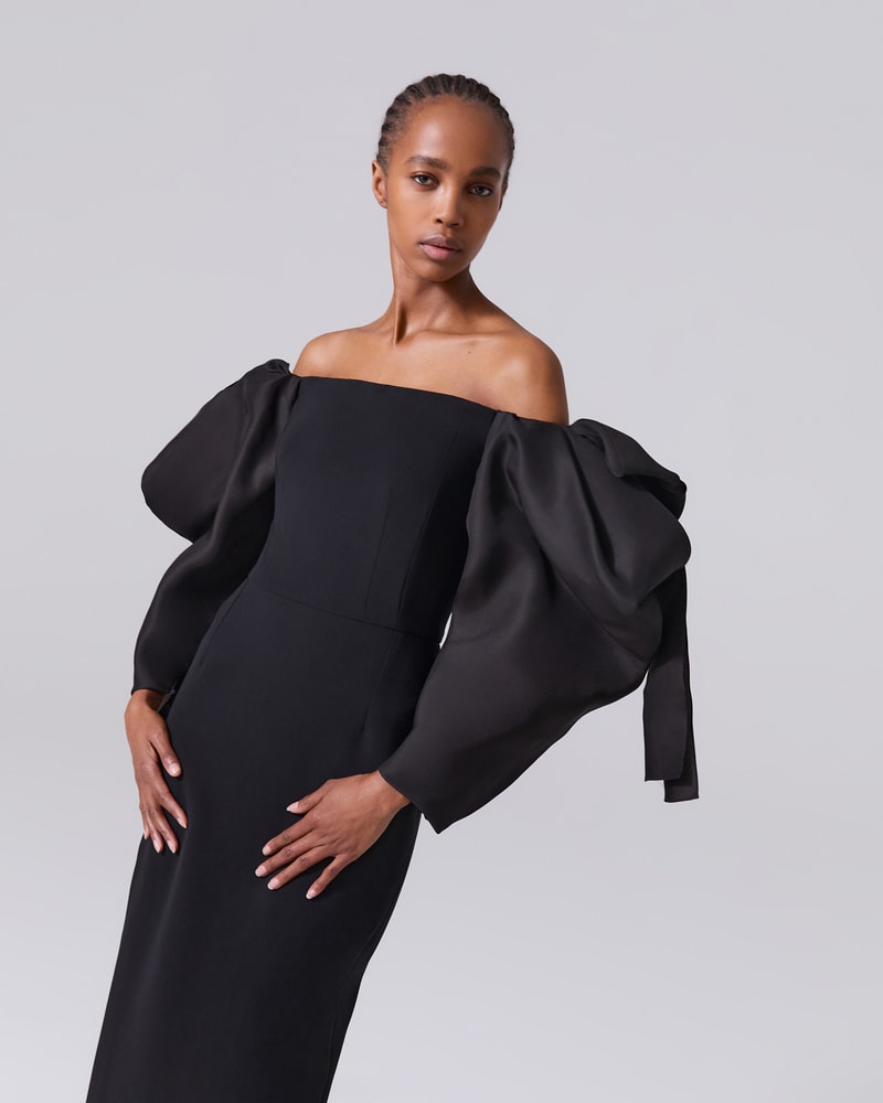 Off sleeves gown store
