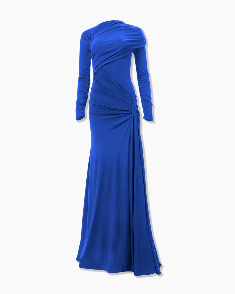 Long Sleeved Draped Gown Ready To Wear Carolina Herrera