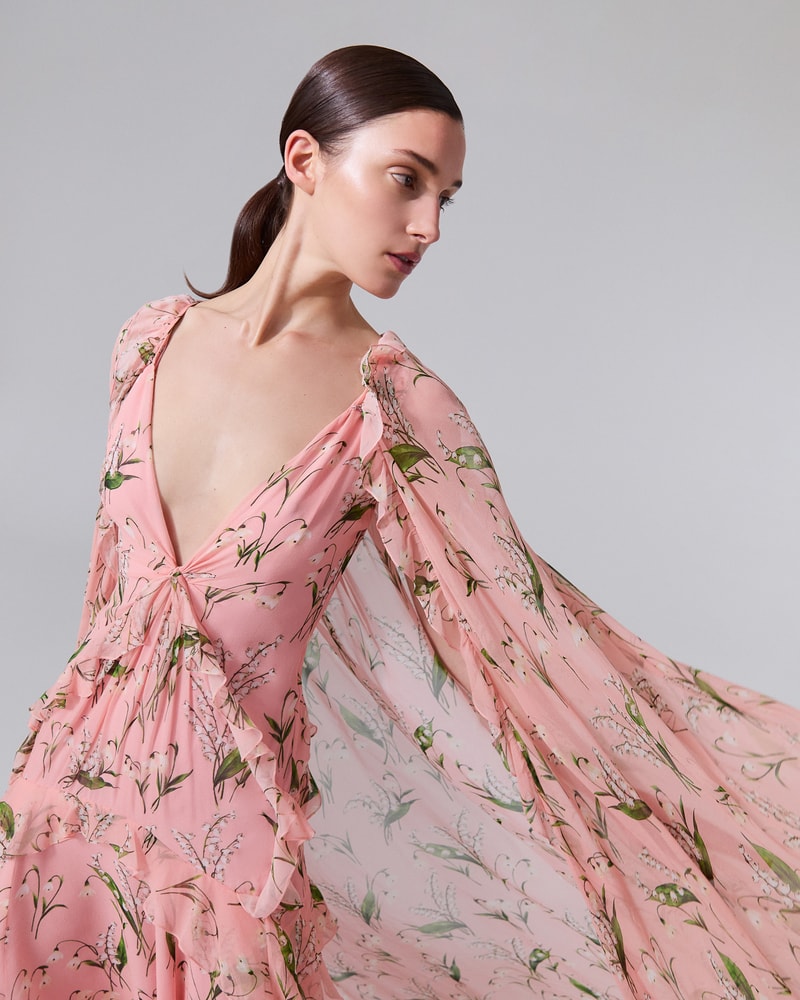 Floral chiffon gown 2025