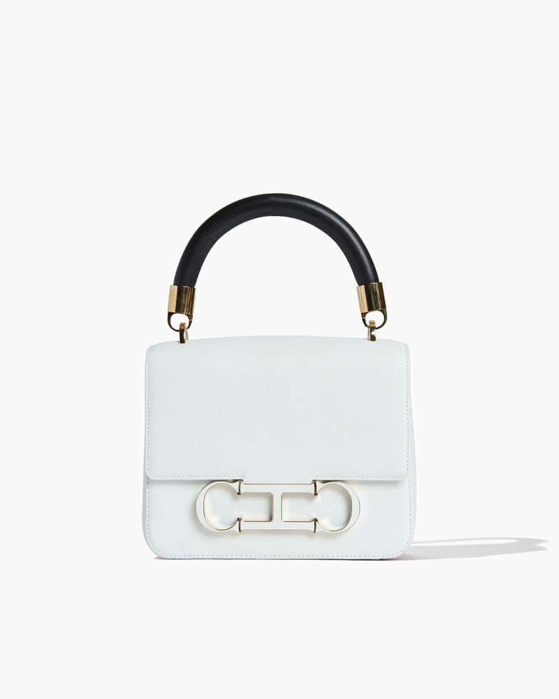 Initials Insignia Handbag with Leather Handle Accessories Carolina Herrera