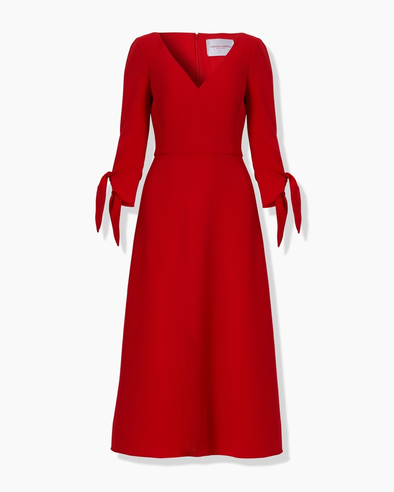 Tie sleeve midi dress online