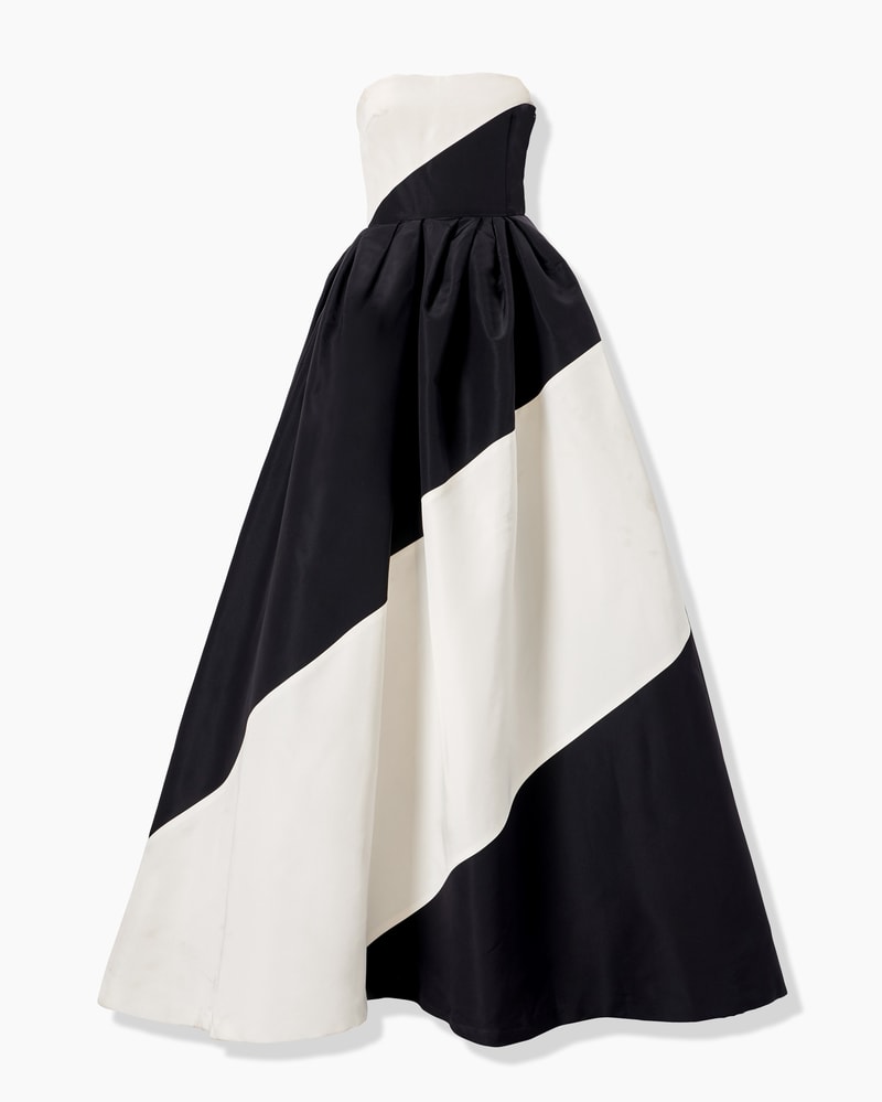 Striped ball gown outlet