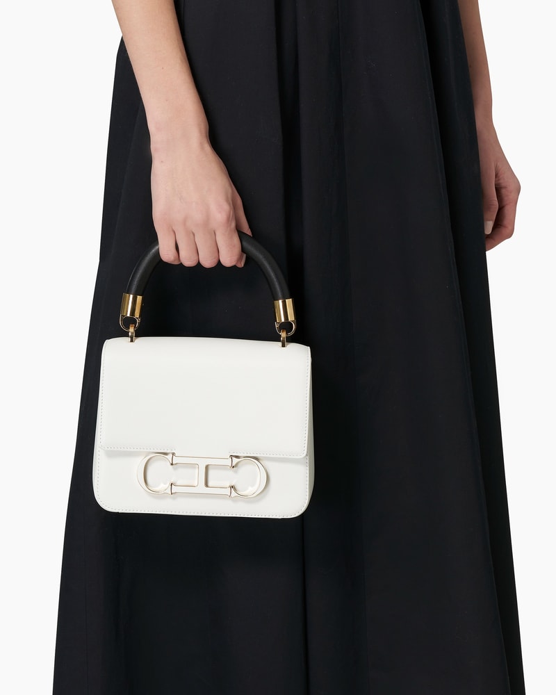 Carolina Herrera Initials Insignia Leather Handbag