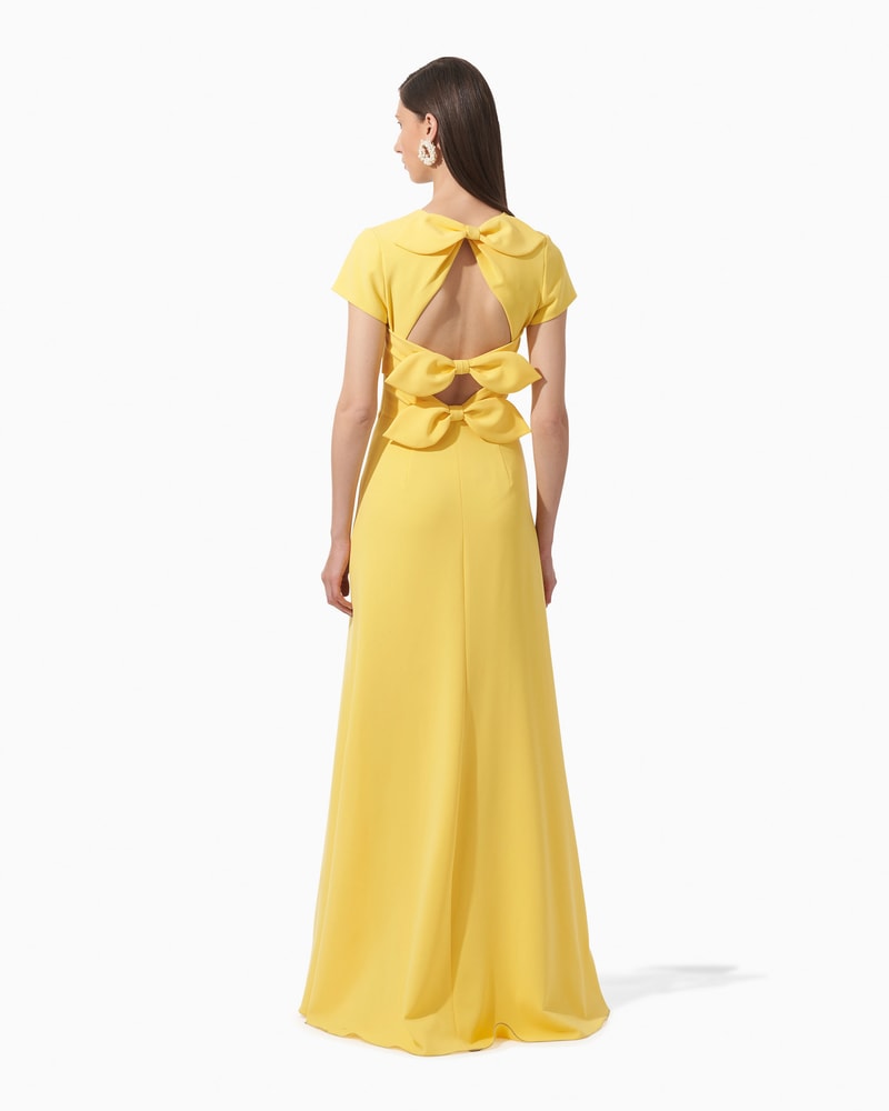 Yellow dress carolina herrera sales