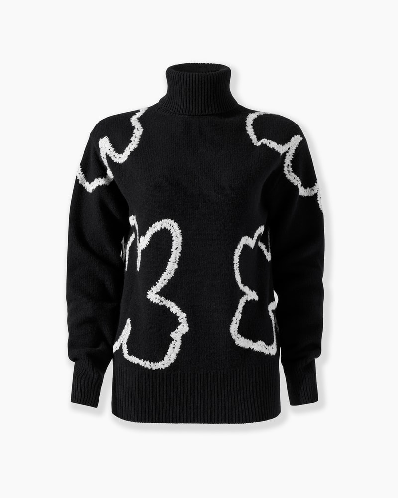 Embroidered turtleneck deals