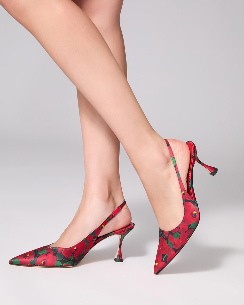 Printed kitten heels 2025