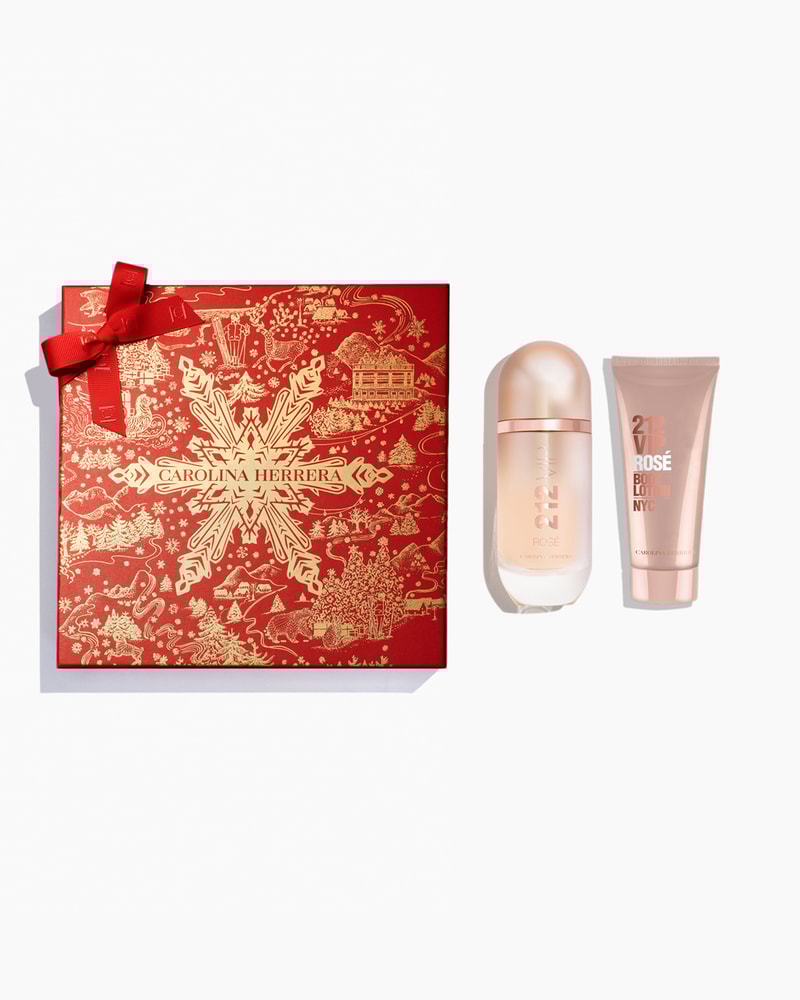 212 VIP Rose 80ml Eau de Parfum and 100ml Body Lotion Carolina Herrera
