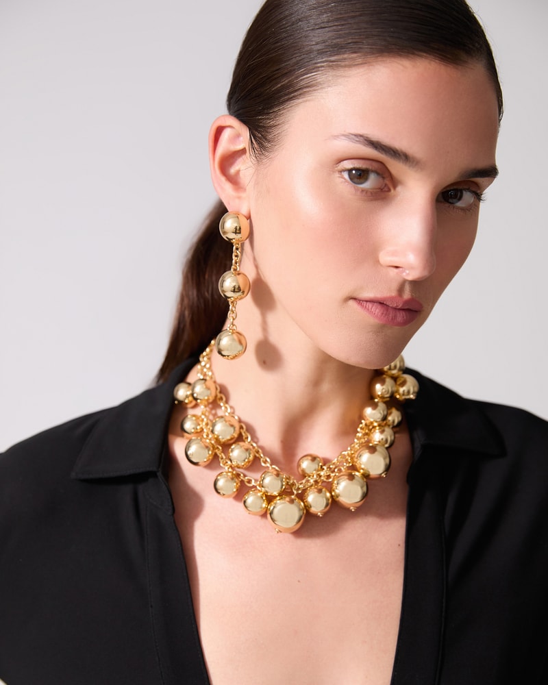 Three ball drop earrings on sale