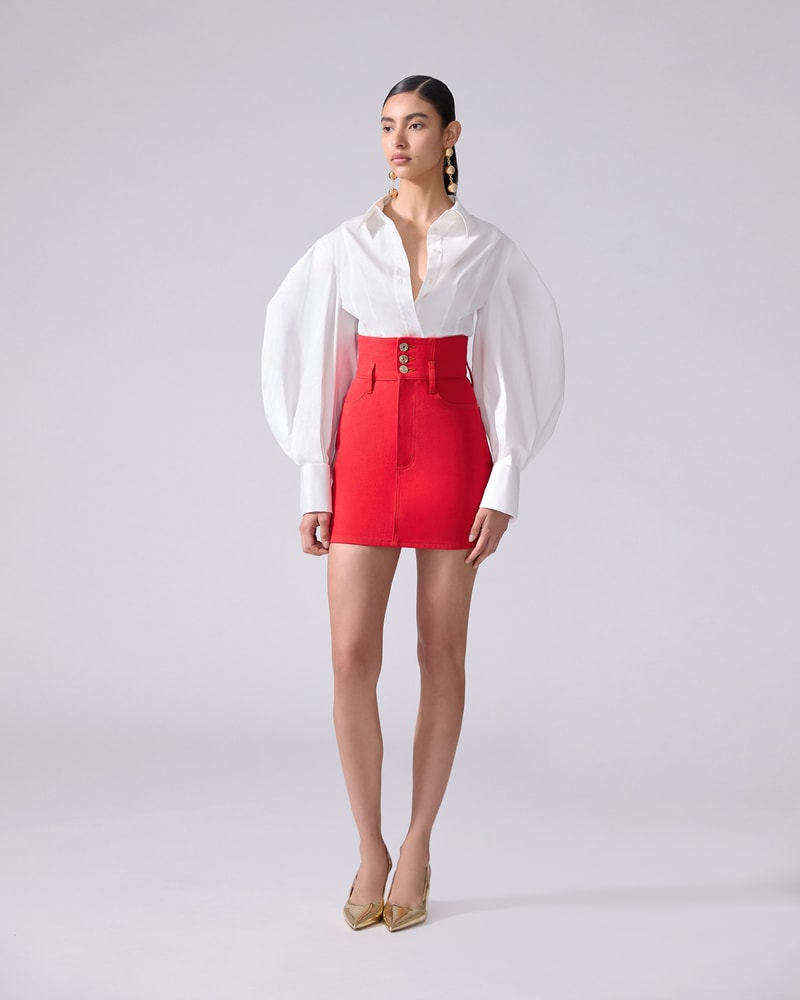 Corset and mini skirt 2025