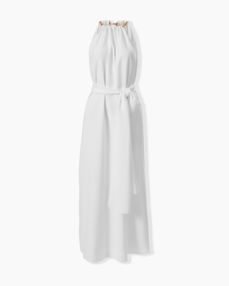 Chain Strap Halterneck Midi Dress Ready To Wear Carolina Herrera