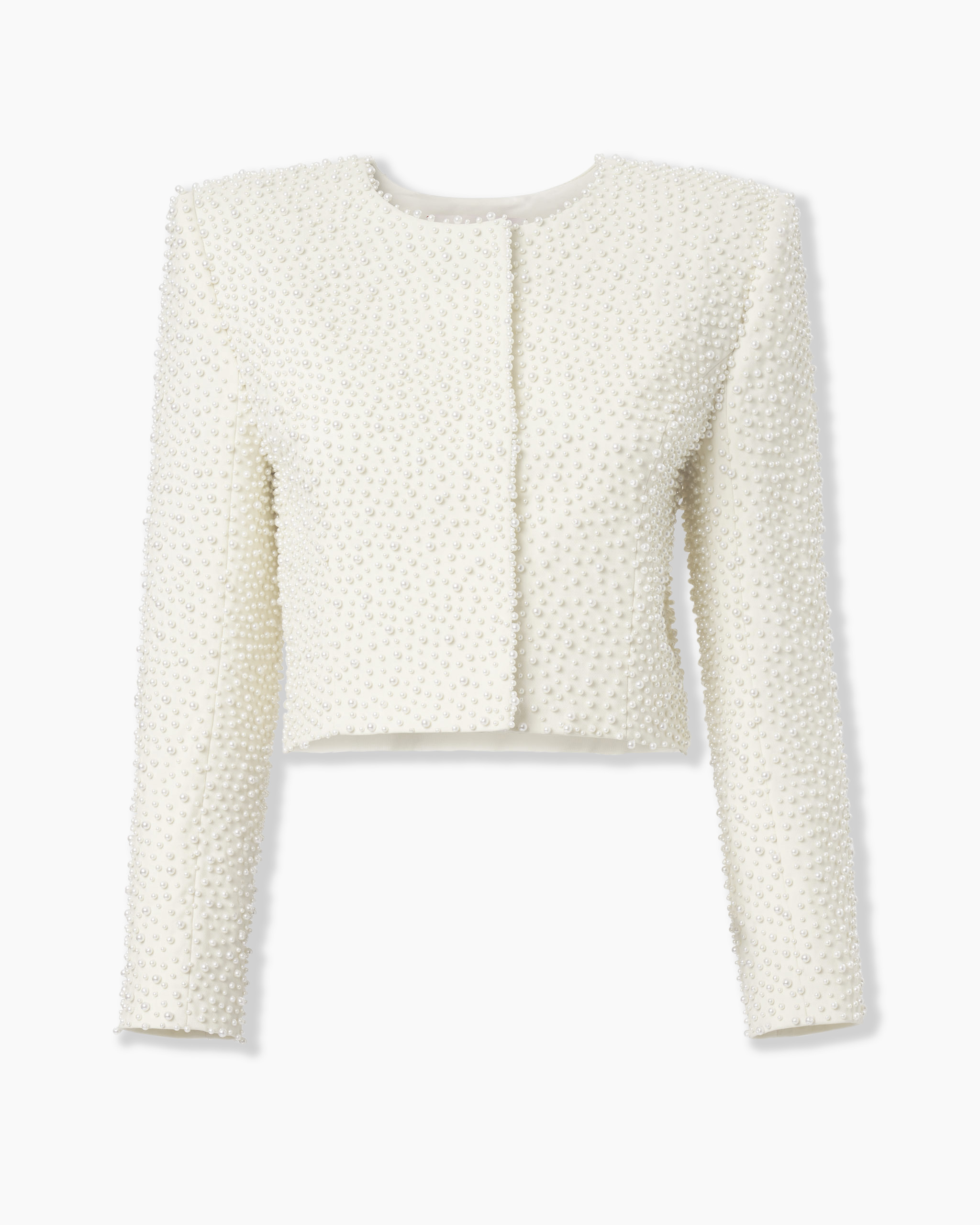 Pearl-Embroidered Cropped Jacket | Carolina Herrera WW