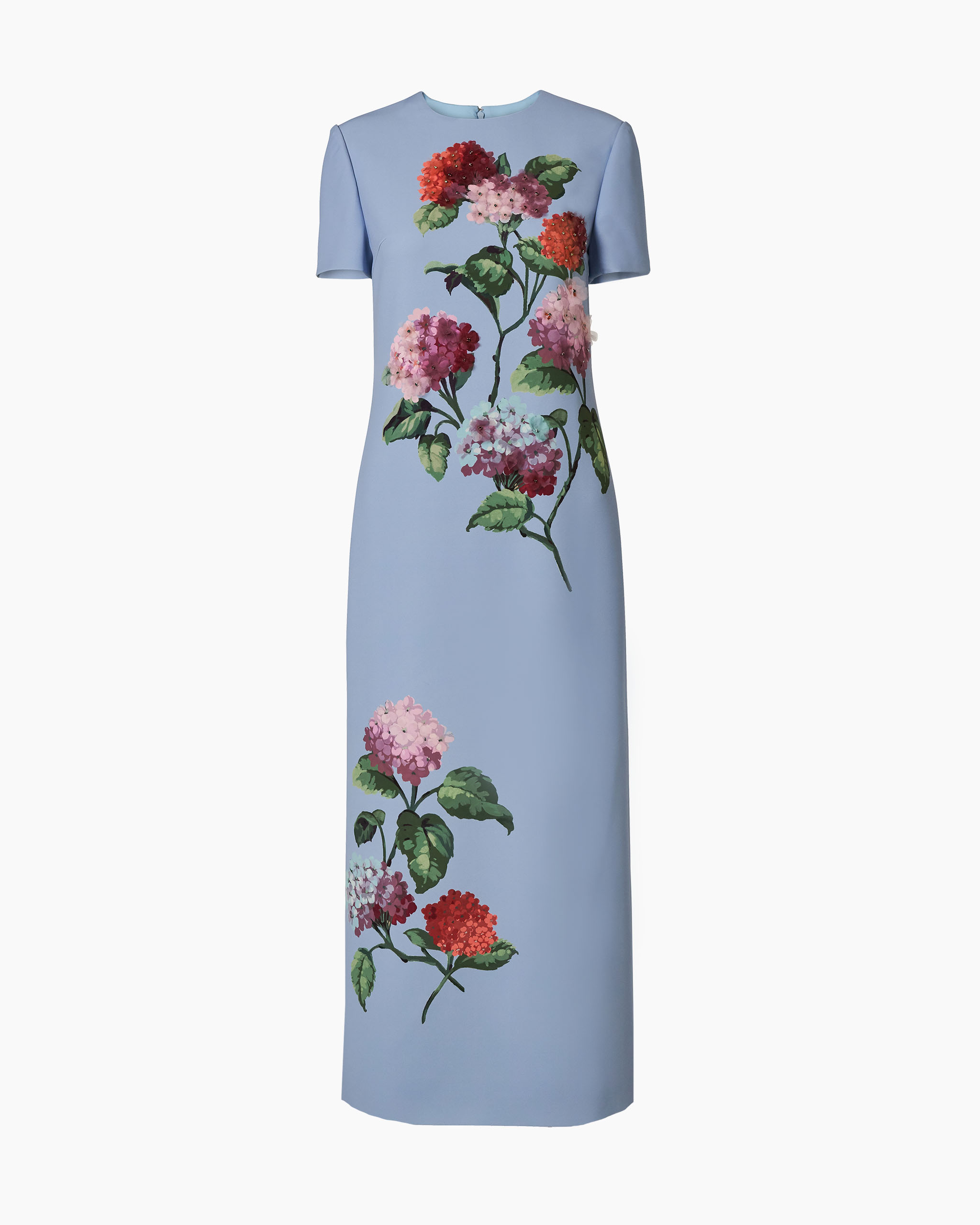 carolina herrera floral-embroidered tulle midi dress Floral-Embroidered Tulle Gown
