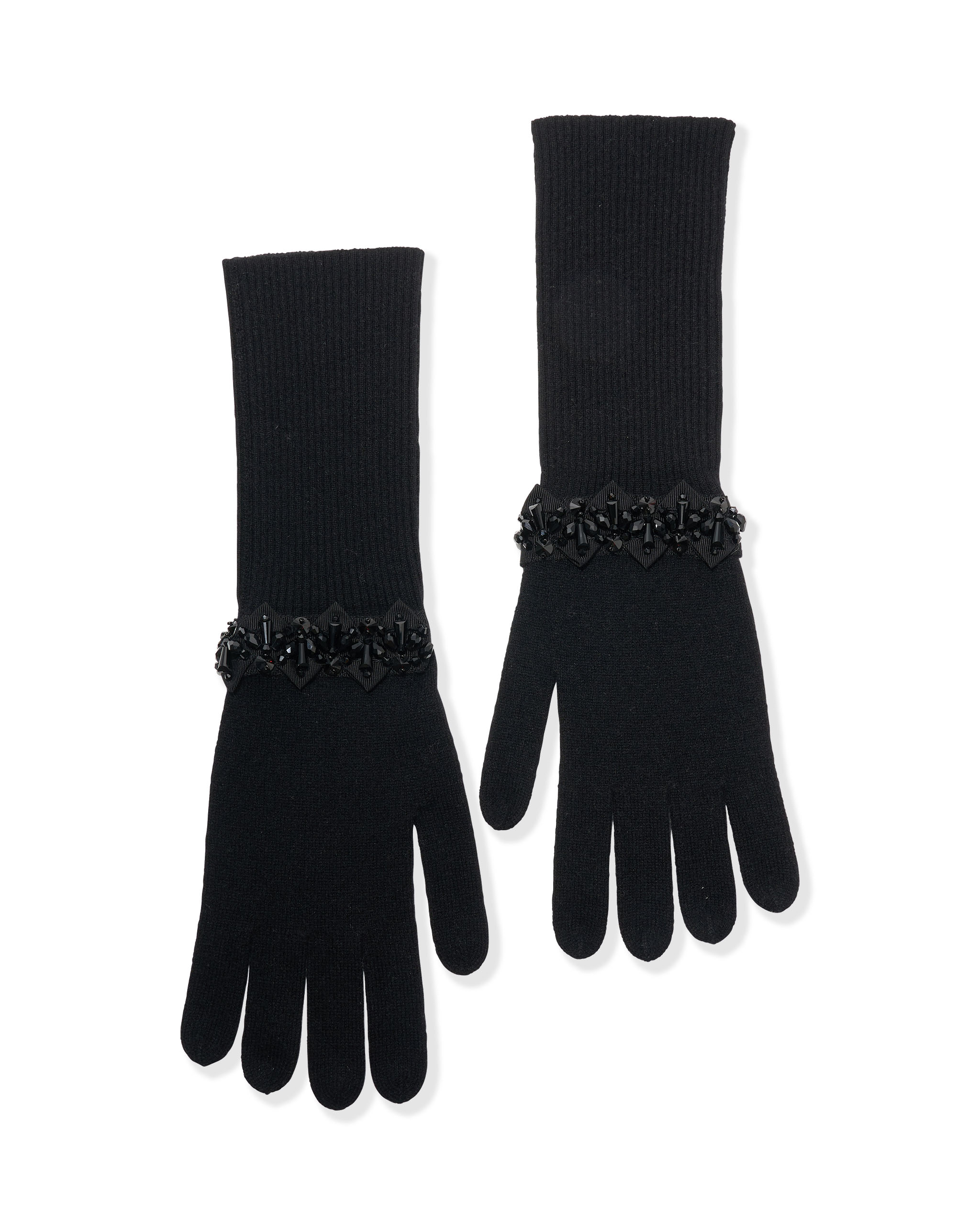 Embroidered Wool-Cashmere Gloves | Carolina Herrera US