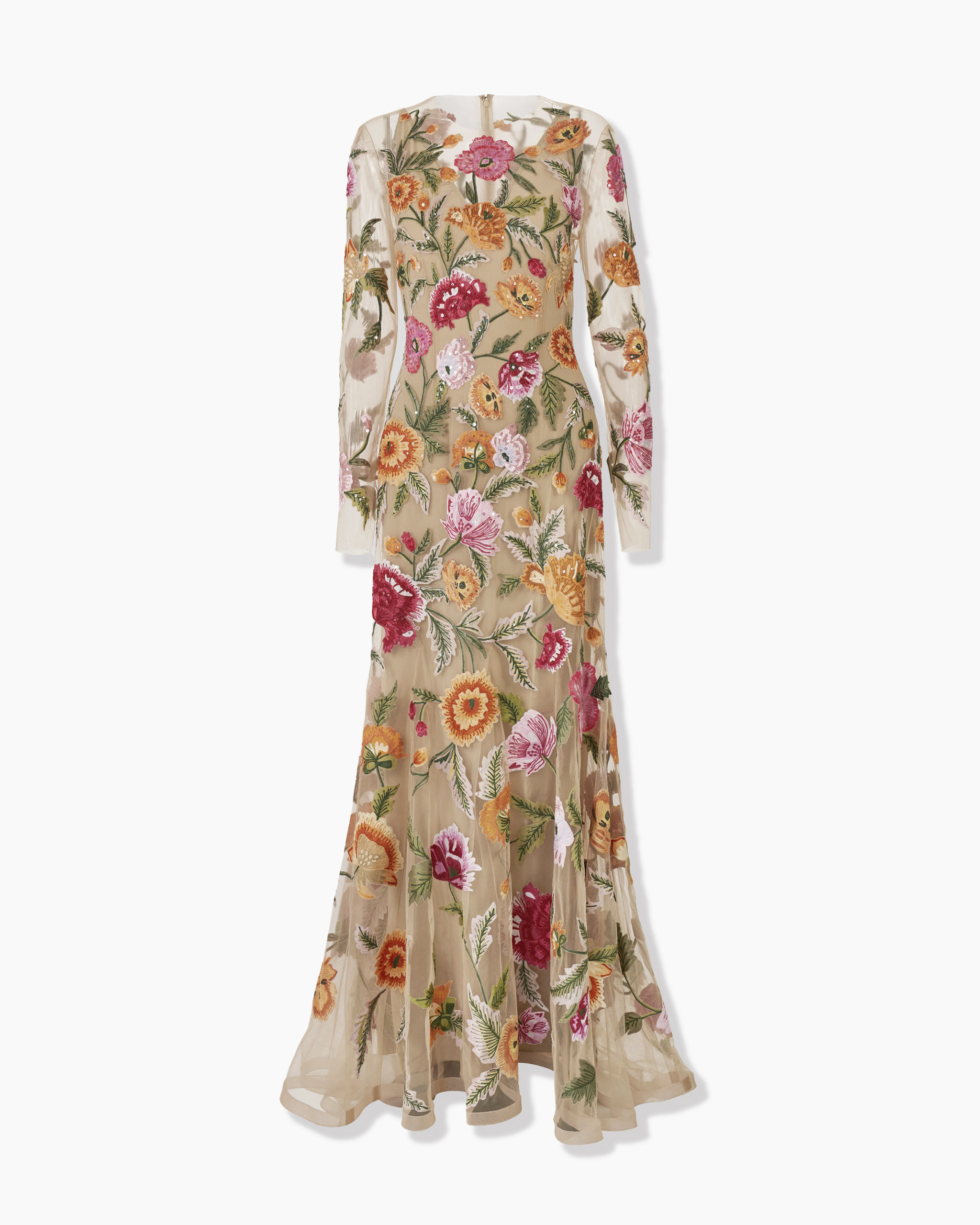 Floral-Embroidered Tulle Gown | Carolina Herrera WW EN Floral-Embroidered Tulle Gown | Carolina Herrera WW EN