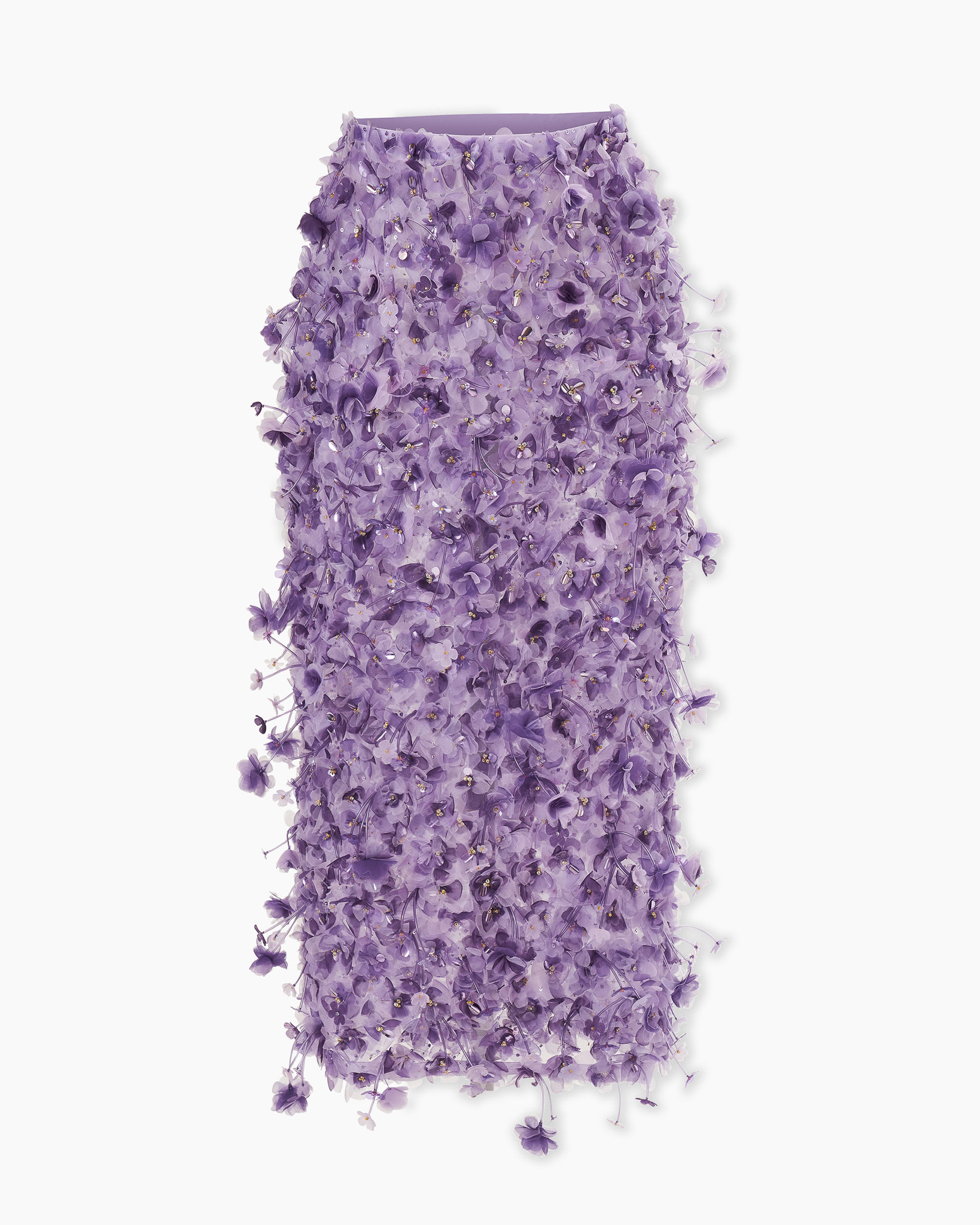 carolina herreraのポンチョ&スカート Violet-Embroidered Pencil Skirt | Carolina Herrera WW EN