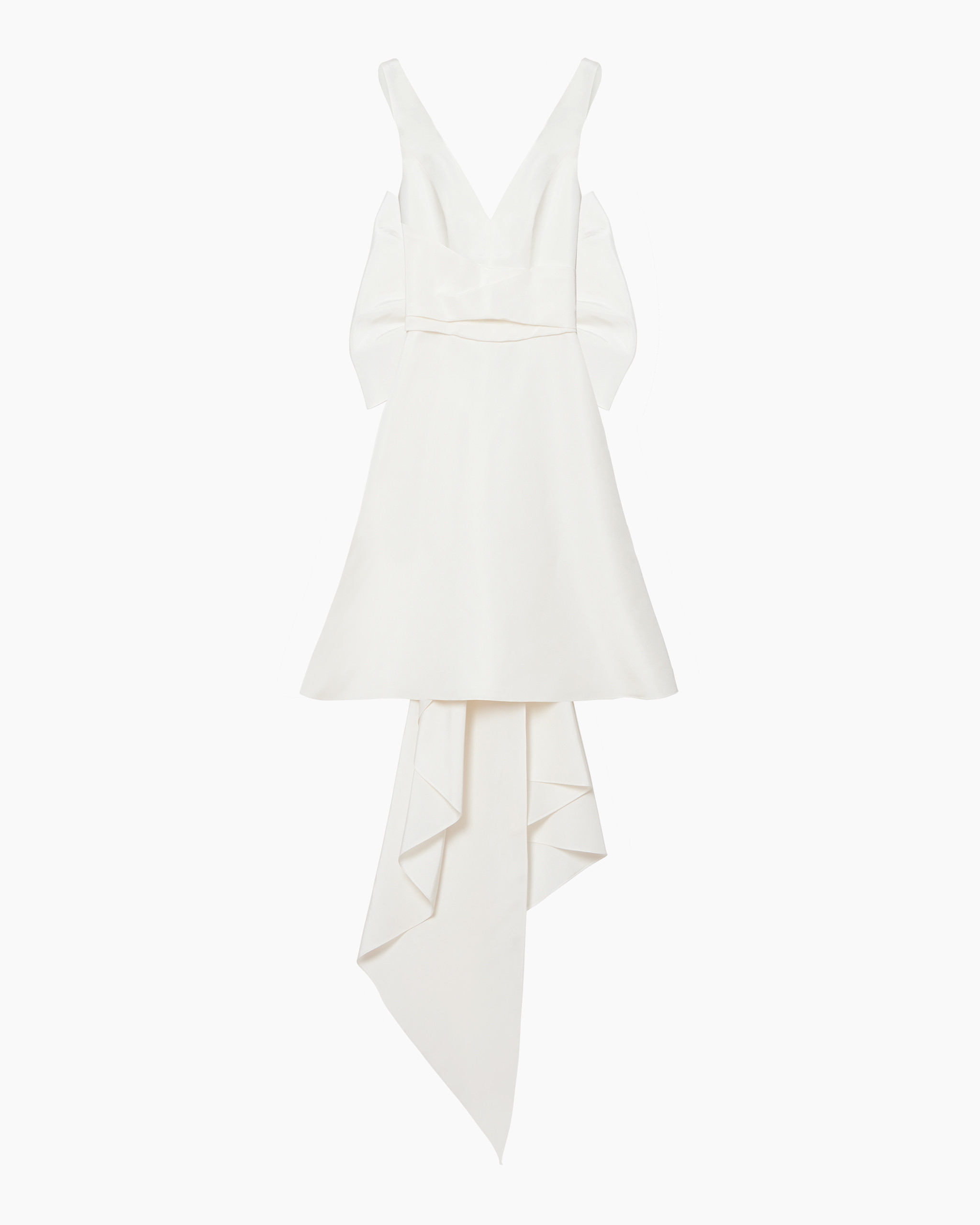 carolina herrera short white dress Elegant White Mikado Dress