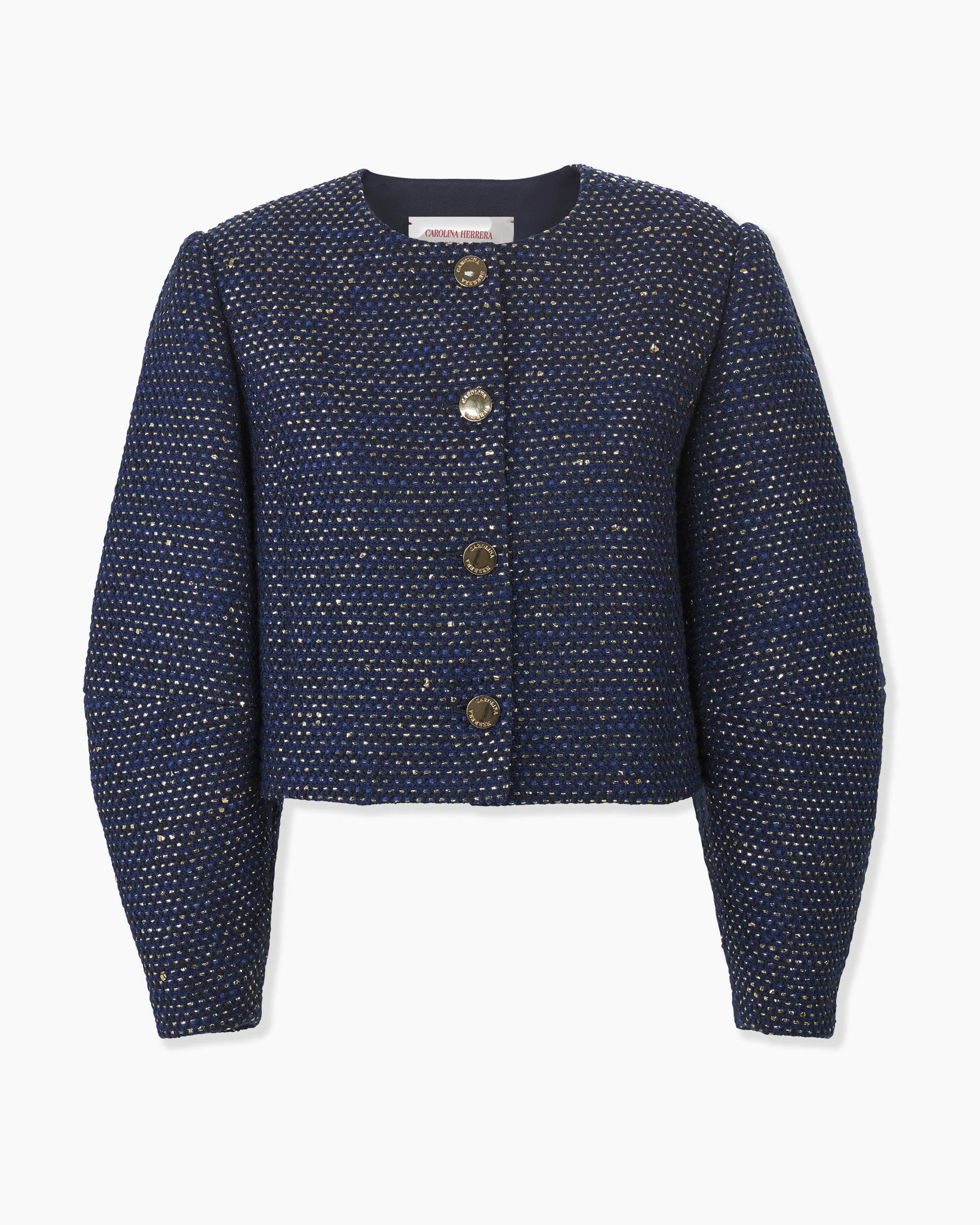 Arc-Sleeve Lurex Tweed Jacket | Carolina Herrera WW