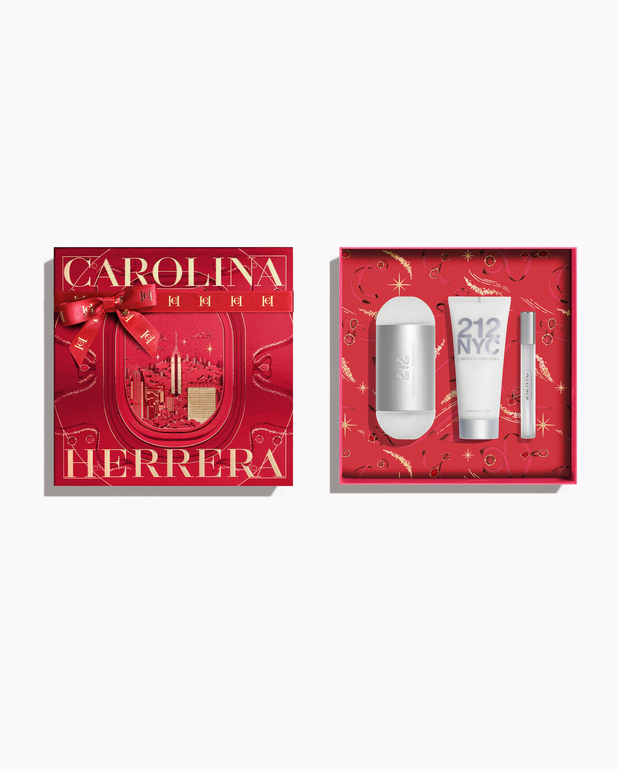 212 NYC 100ml Eau de Toilette, 100ml Body Lotion and 10ml