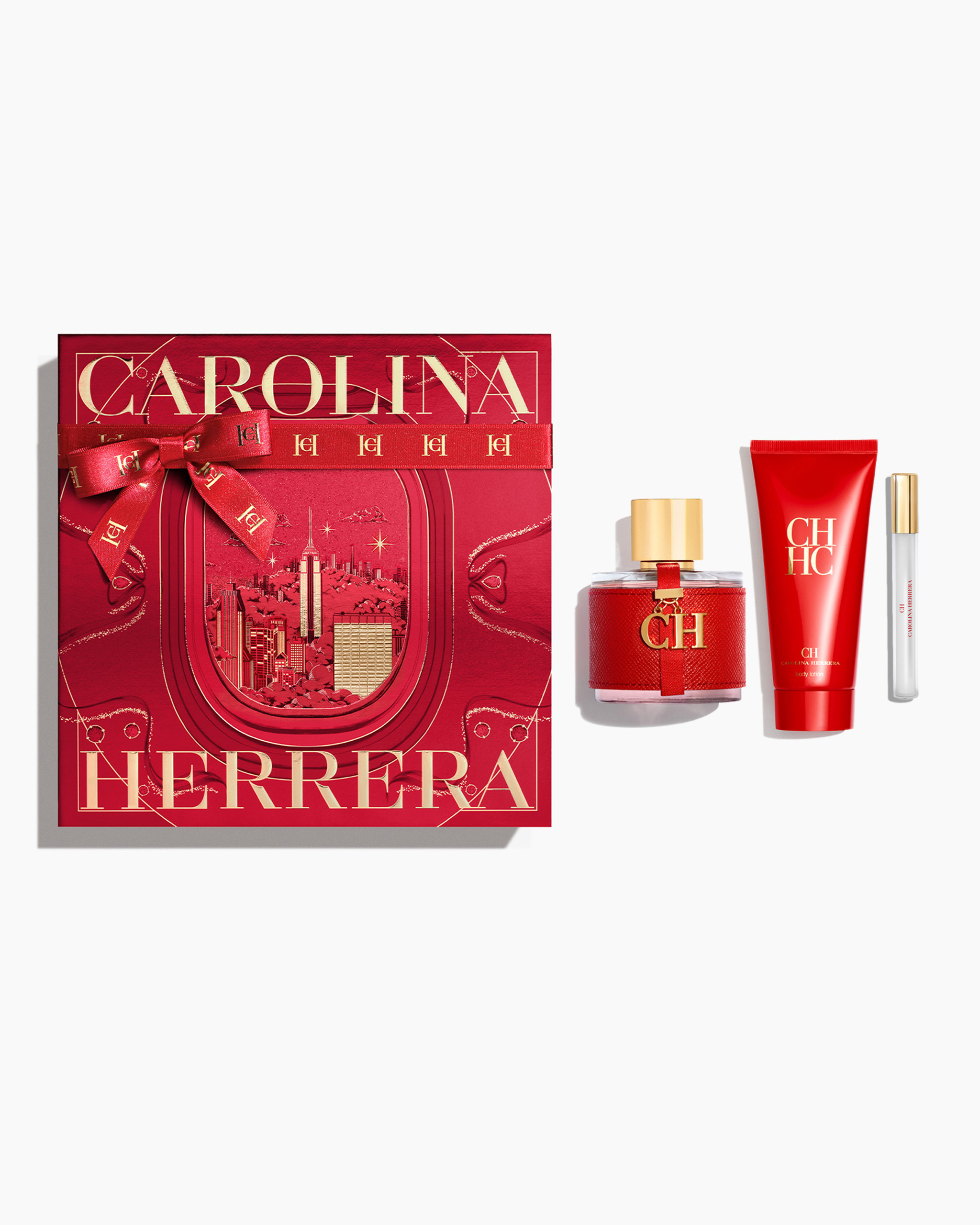 CH 100ml Eau de Toilette, 100ml Body Lotion and 10ml Megaspritzer