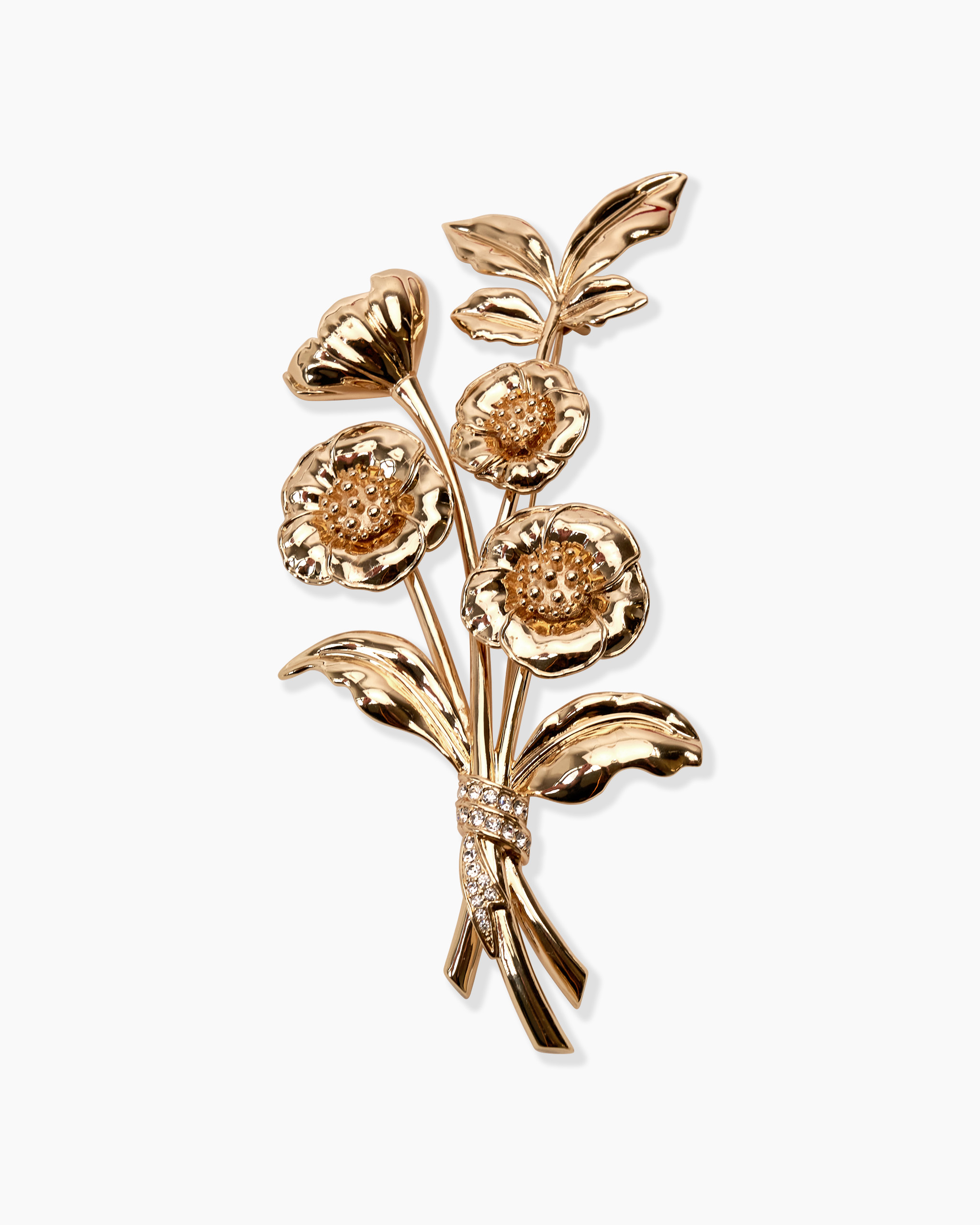 7819⑥LOEWE ゴールド ブローチ Gold Flower Brooch | Carolina Herrera ES