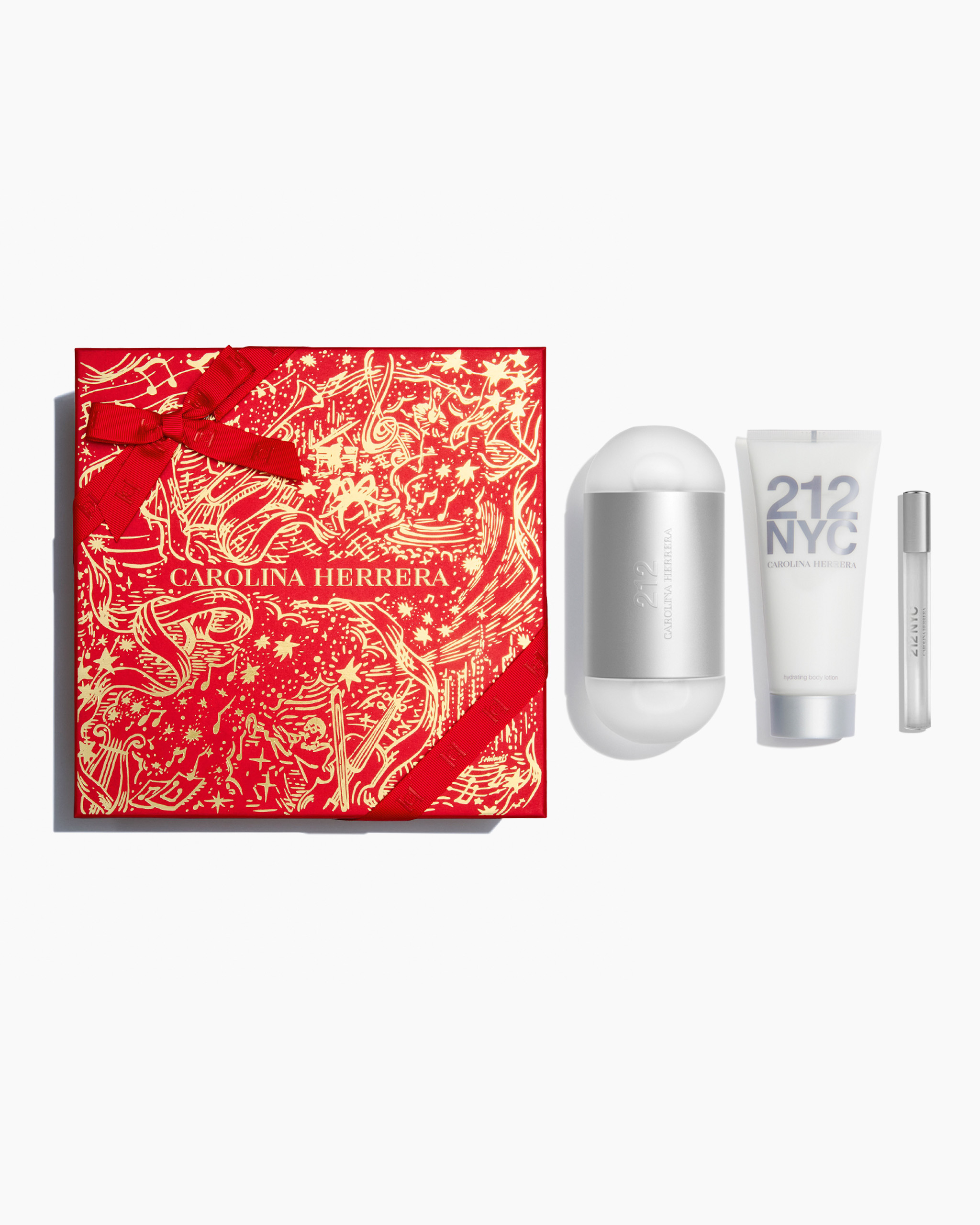 212 NYC 100ml Eau de Toilette, 100ml Body Lotion and 10ml
